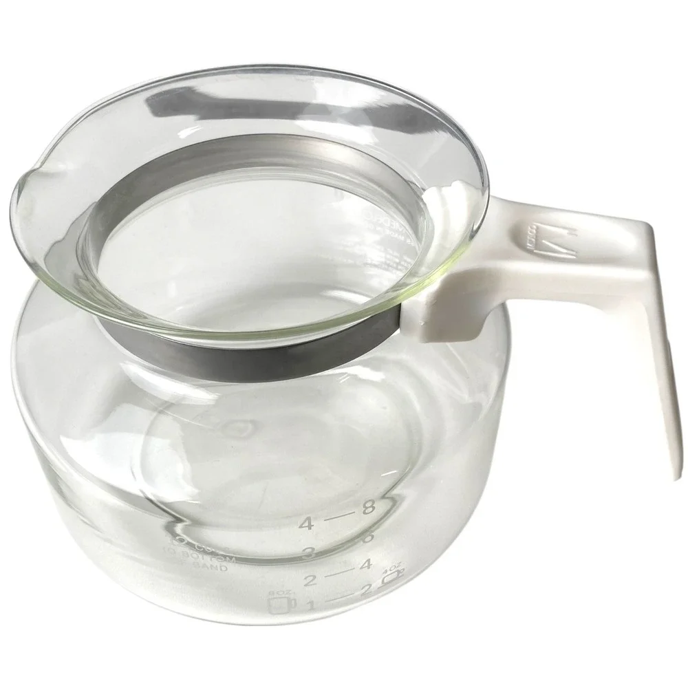Medelco OneAll Universal 12 Cup‎ Glass Coffee Carafe Replacement White Handle